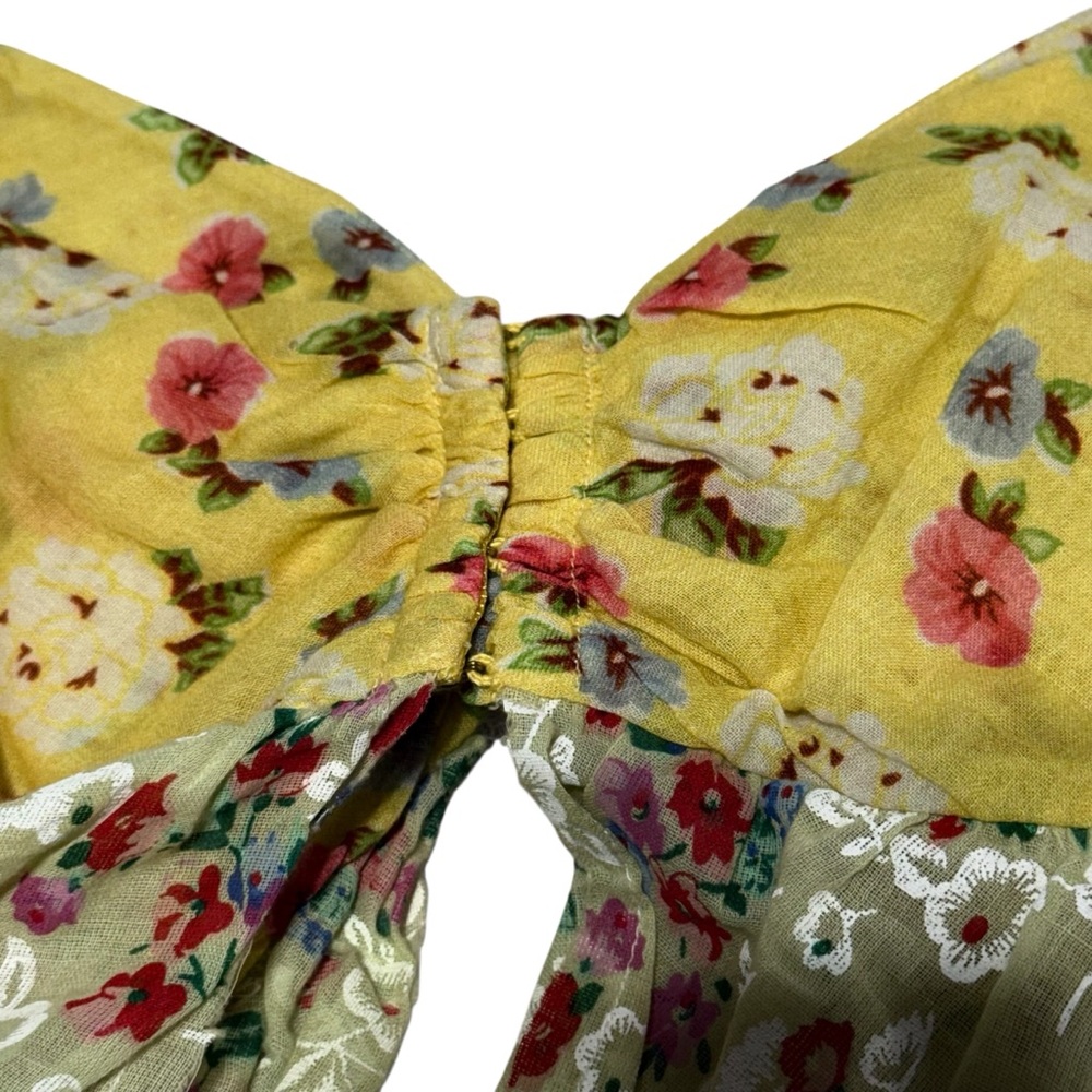 Love shack fancy soleil floral sleeve crop top size Medium - Picture 5 of 7